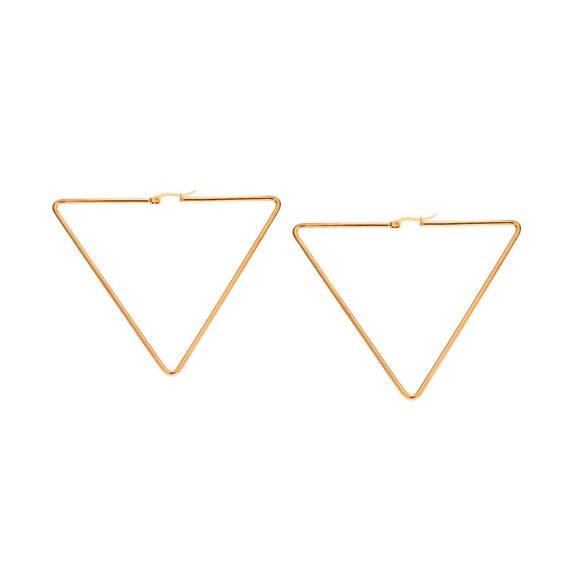 Σκουλαρίκια Senza Steel 7 cm Gold Plated