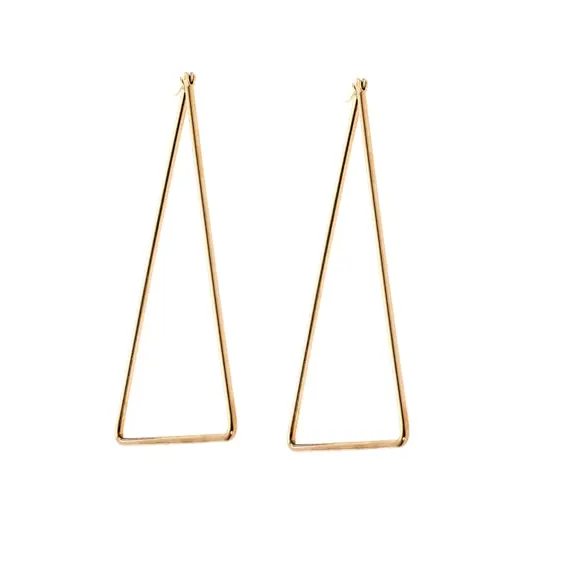 Σκουλαρίκια Senza Steel 8 cm Gold Plated