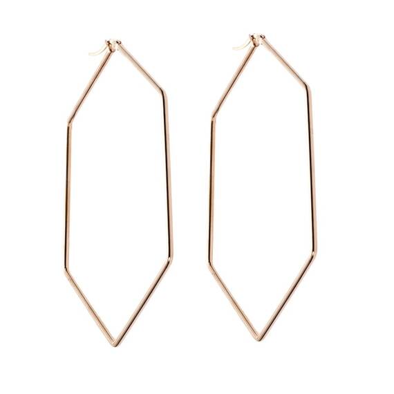 Σκουλαρίκια Senza Steel 8 cm Rose Gold Plated