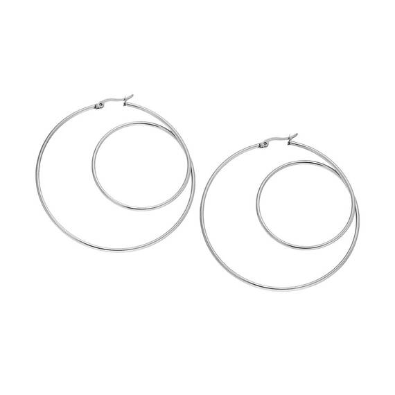 Σκουλαρίκια Senza Steel 6 cm
