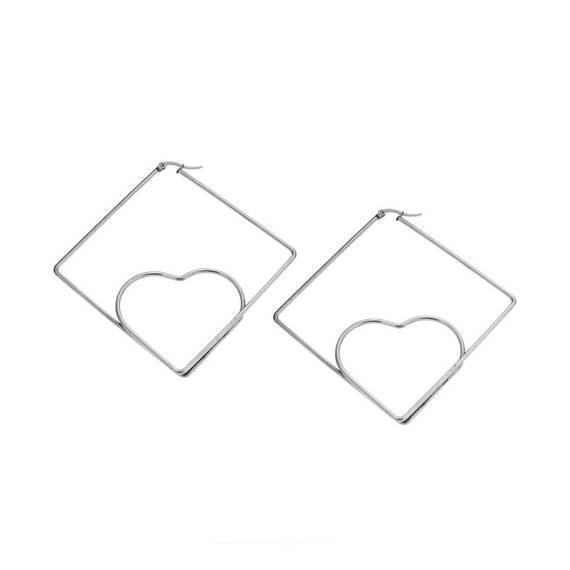 Σκουλαρίκια Senza Steel 6 cm
