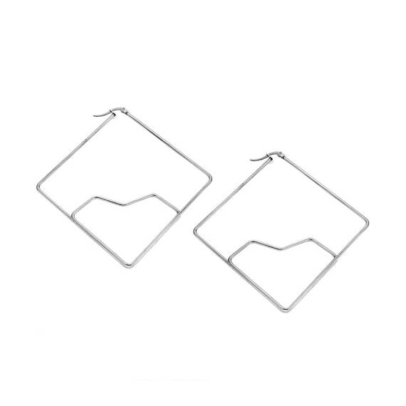 Σκουλαρίκια Senza Steel 6 cm