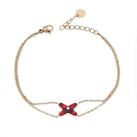 Βραχιόλι Senza Gold -Bordeaux Steel