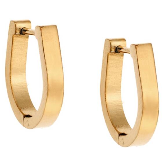 Σκουλαρίκια Κρίκοι SENZA Gold Plated Steel 1.5 cm