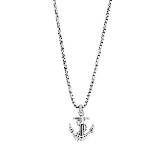 Κολιέ Senza Men&#039;s Steel, Άγκυρα από Ατσάλι