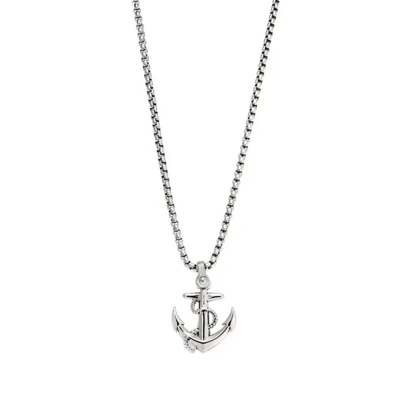 Κολιέ Senza Men&#039;s Steel, Άγκυρα από Ατσάλι