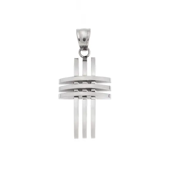 Μοτίφ Senza Men&#039;s Steel, Σταυρός με διάτρητες γραμμές από ατσάλι