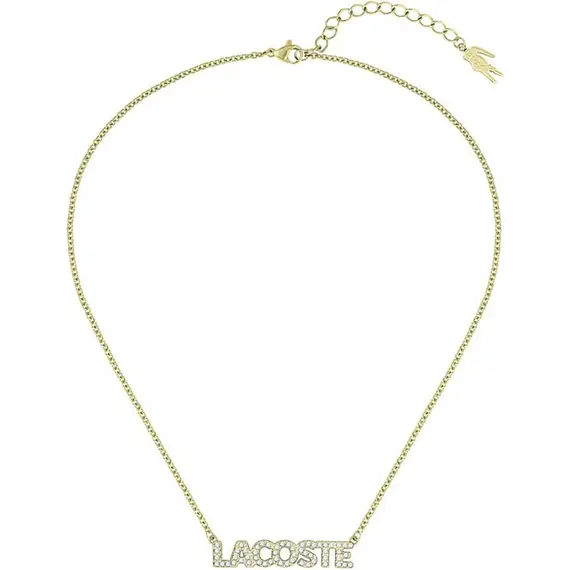 LACOSTE Script Χρυσό Κολιέ Από Ανοξείδωτο Ατσάλι 40cm-45cm 2040061