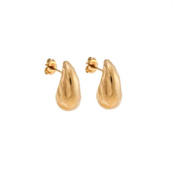 Σκουλαρίκια Γυναικεία SENZA Gold Plated Steel, με σταγόνα