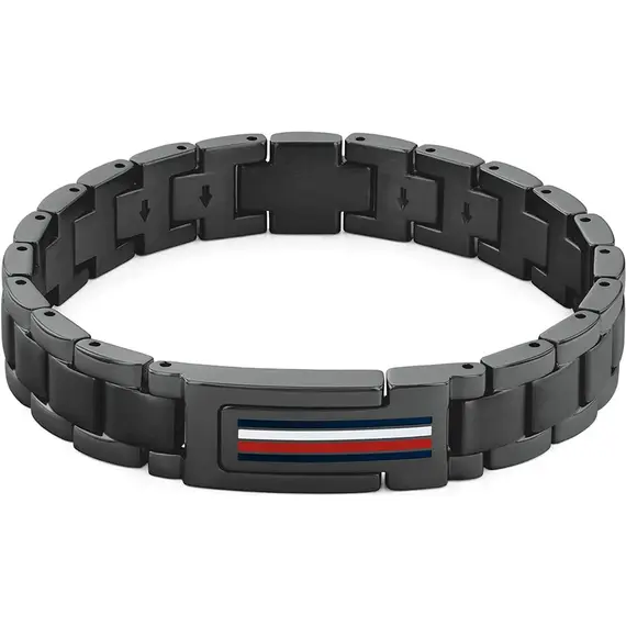 TOMMY HILFIGER Βραχιόλι Μαύρο Από Ανοξείδωτο Ατσάλι 19cm 2790597