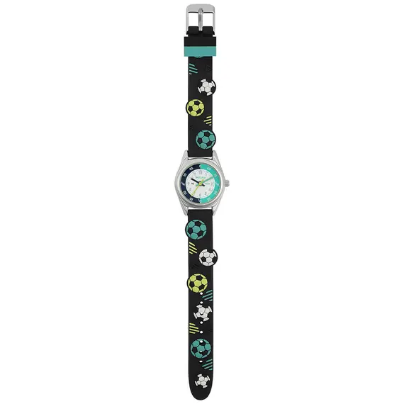 TIKKERS Boys Black Strap Time Teacher ATK1101, image 2