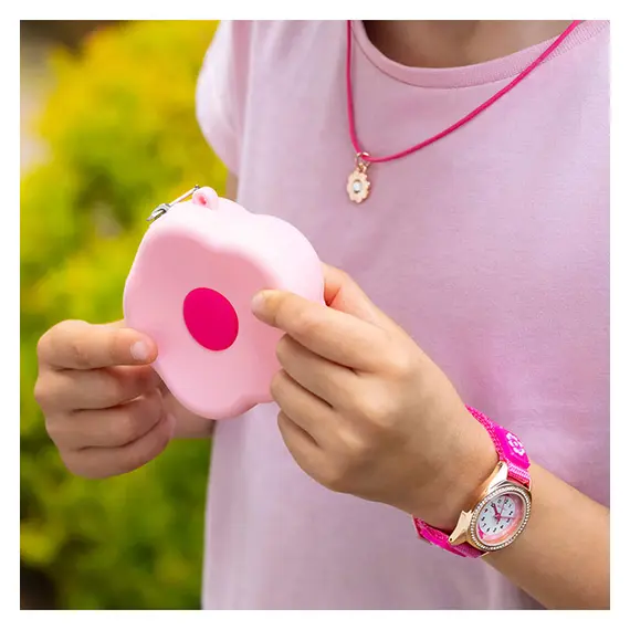 TIKKERS Girls Pink Canvas Strap Flower Set ΑΤΚ1107, image 3