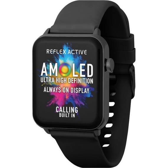 REFLEX ACTIVE Series 30 Amoled Black Smart Calling Watch RA30-2186