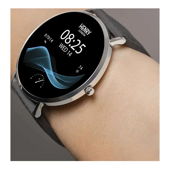 HENRY LONDON Smartwatch Silver & Slate Silicone HLS65-0011, image 3