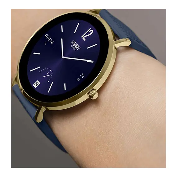 HENRY LONDON Smartwatch Gold & Navy Silicone HLS65-0012, image 3