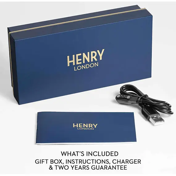 HENRY LONDON Smartwatch Gold & Navy Silicone HLS65-0012, image 8