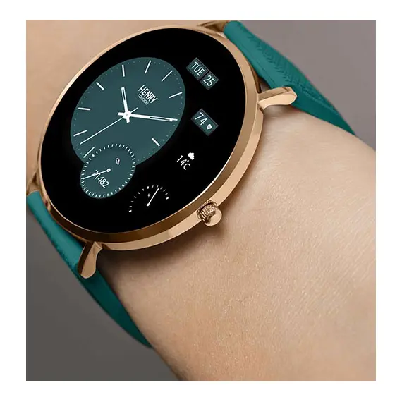 HENRY LONDON Smartwatch Rose & Teal Silicone HLS65-0014, image 3