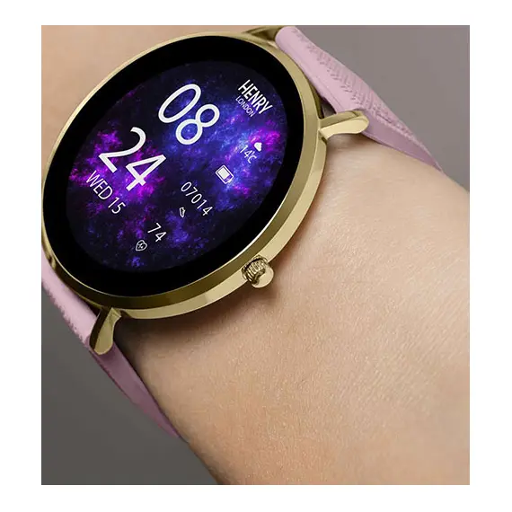 HENRY LONDON Smartwatch Gold & Blush Silicone HLS65-0016, image 3