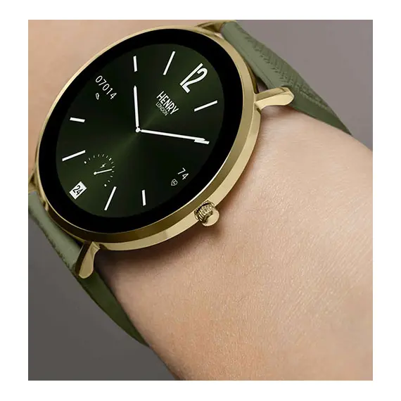 HENRY LONDON Smartwatch Gold & Forest Silicone HLS65-0018, image 3