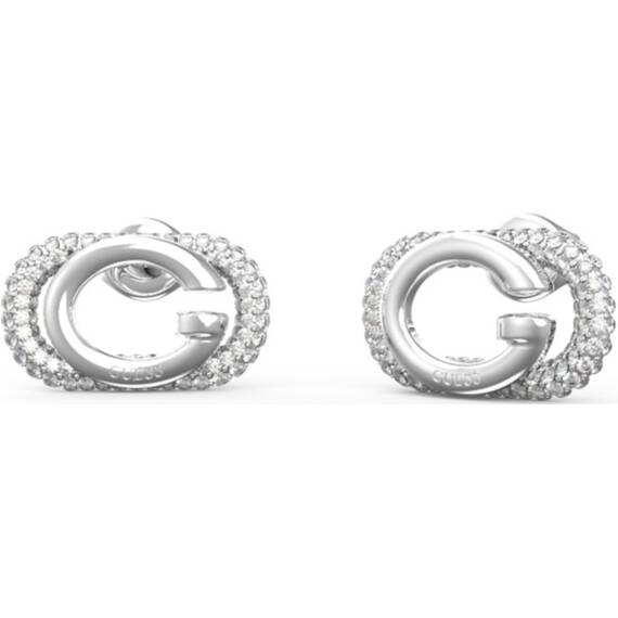 GUESS STEEL Oh My G Ασημένια Σκουλαρίκια Με Ζιργκόν JUBE04511JWRHT-U