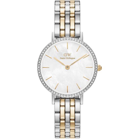DANIEL WELLINGTON Petite Petite Lumine Bezel 5-Link Two-Tone MOP DW00100665