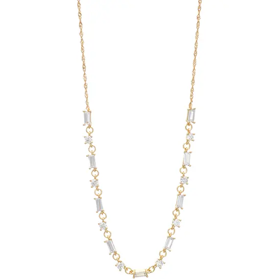 PRINCESILVERO Κολιέ Χρυσό Με Πέτρες Από Ασήμι 925 45cm 3TA-KD217-3