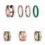 BERING Symphony Set Green Lights Stainless Steel Ring GREENLIGHTS