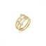 JCOU Round Minimal Χρυσό Δαχτυλίδι Από Ασήμι 925 JW906G0-02