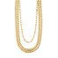 PILGRIM Clarity Multi Purpose Cable And Curb Chain Gold-Platet Necklace 112132011