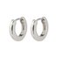 PILGRIM Francis Chunky Mini Huggie Hoop Silver-Plated Earrings 262136003