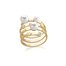 LAURA P. Seychelles Χρυσό Δαχτυλίδι Από Ασήμι 925 Με Πέρλες AN0054GP
