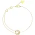 GUESS STEEL Blooming Summer Χρυσό Βραχιόλι Με Ζιργκόν 21cm JUBB05224JWYGL