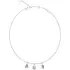GUESS STEEL 4G Light Ασημένιο Κολιέ Με 3 Κρεμαστά Charms 40.7cm-45.7cm JUBN05240JWRHT-U