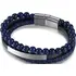 CATERPILLAR Beads Βραχιόλι Από Δέρμα Και Ανοξείδωτο Ατσάλι Με Χάντρες 21cm J014B28162