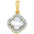 ALORO Μοτίφ Σχέδιο Van Cleef Σε Κίτρινο Χρυσό 14K Με Φίλντισι και Ζιργκόν ΝΧ0919