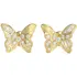 GUESS STEEL Chrysalis Χρυσά Σκουλαρίκια Πεταλούδες Με Ζιργκόν JUBE04108JWYGT-U