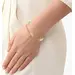 LACOSTE Crocodile Βραχιόλι Χρυσό Από Ανοξείδωτο Ατσάλι 17cm-19cm 2040470, image 2