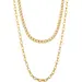 PILGRIM Clarity Multi Purpose Cable And Curb Chain Gold-Platet Necklace 112132011