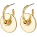 PILGRIM Clarity Deco Hoop Gold-Plated Earrings 112132013