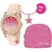 TIKKERS Girls Pink Strap Glitter Set ATK1062