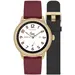 RADLEY LONDON Series 07 Smartwatch Gold and Black-Burgundy Silicone RYS07-2070-SET