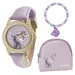 TIKKERS Girls Purple Unicorn Set Με Βραχιόλι Και Τσαντάκι ATK1106, image 6