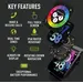 REFLEX ACTIVE Series 30 Amoled Black Smart Calling Watch RA30-2186, image 2