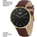 HENRY LONDON Smartwatch Gold & Chocolate Leather HLS65-0007, image 2