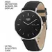 HENRY LONDON Smartwatch Silver & Black Leather HLS65-0009, image 2